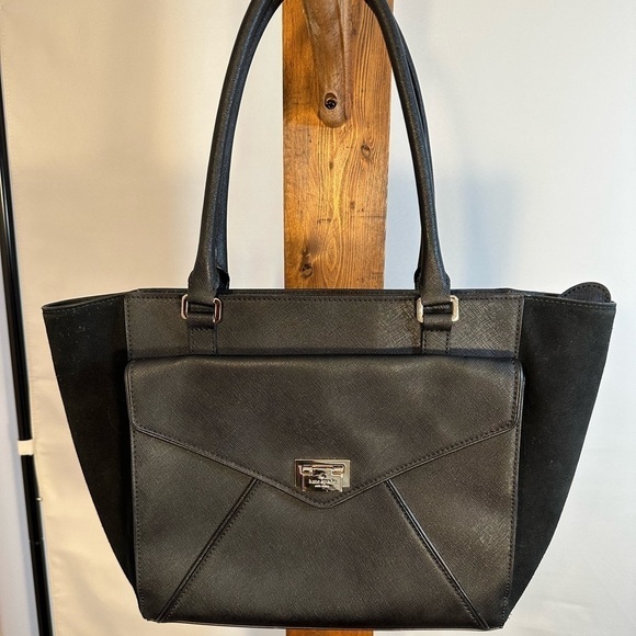 Kate Spade Johanna Wesley Place Shoulder Hand Bag Leather Suede Tote Satchel - Picture 12 of 13